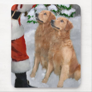 Mousepad Presentes de Natal para ouro Retriever