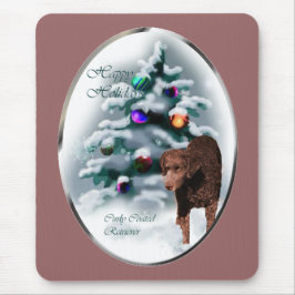 Mousepad Presentes de Natal para Retriever Revestidos Curly