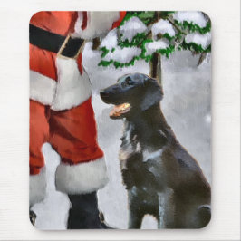 Mousepad Presentes de Natal para Retriever Revestidos Plano