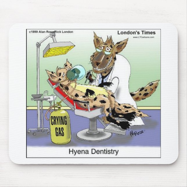 Mousepad Presentes de Odontologia de Hiena Camisetas Caneca (Frente)