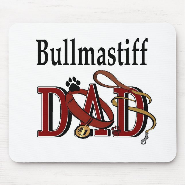 Mousepad Presentes de Pai Bullmastiff (Frente)