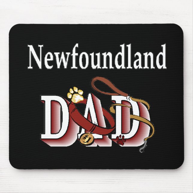 Mousepad Presentes de Pai de Cachorro na Terra Nova (Frente)