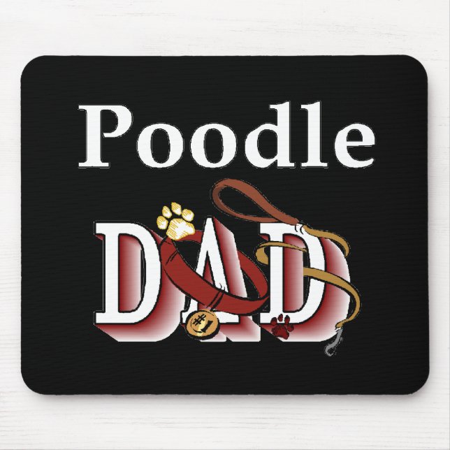 Mousepad Presentes de Pai de Poodle (Frente)