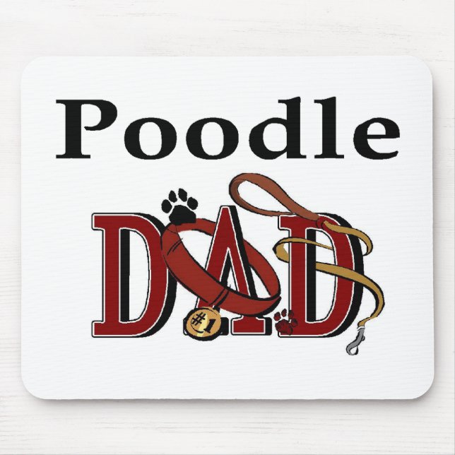 Mousepad Presentes de Pai de Poodle (Frente)
