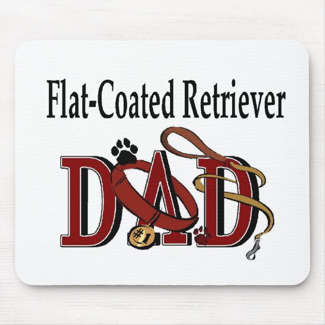 Mousepad Presentes de Pai de Retriever Revestidos Plano (Frente)