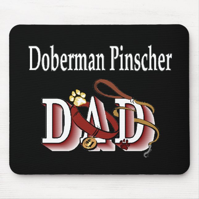 Mousepad Presentes de PAI Doberman Pinscher (Frente)