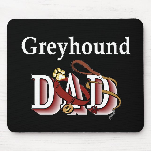 Mousepad Presentes de Pai Greyhound (Frente)