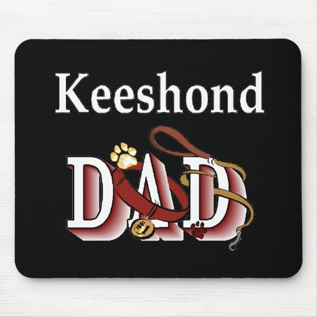 Mousepad Presentes de Pai Keeshond (Frente)