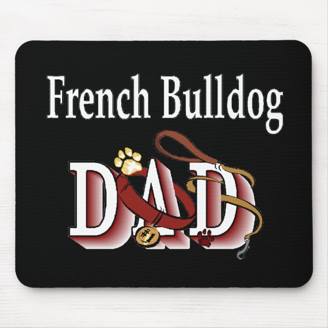 Mousepad Presentes de Pai para Bulldog Francês (Frente)