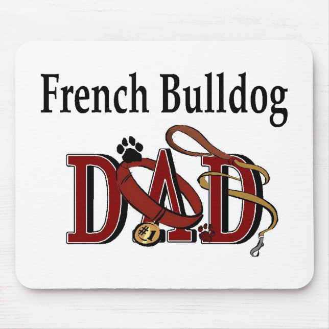 Mousepad Presentes de Pai para Bulldog Francês (Frente)