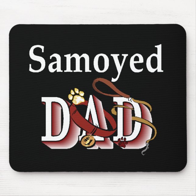 Mousepad Presentes de Pai Samoyed (Frente)