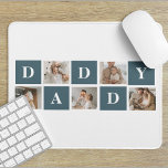 Mousepad Presentes de Pai Verde e Foto para Pais de Colagem<br><div class="desc">Uma foto moderna de pais de colagem é um presente personalizado que combina múltiplas fotos de uma figura paterna ou paterna de forma criativa e na moda. Ele envolve selecionar várias imagens significativas e organizá-las em um formato de colagem, frequentemente com designs sobrepostos ou semelhantes a grade. As fotos podem...</div>
