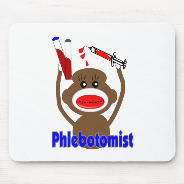 Mousepad Presentes de Phlebotomist do macaco da (Frente)