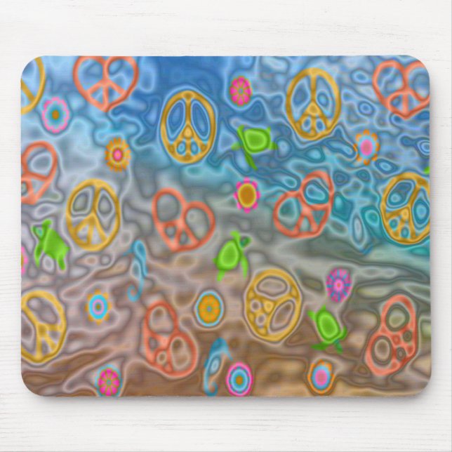 Mousepad Presentes de Roupa de vida no oceano Pacífico retr (Frente)