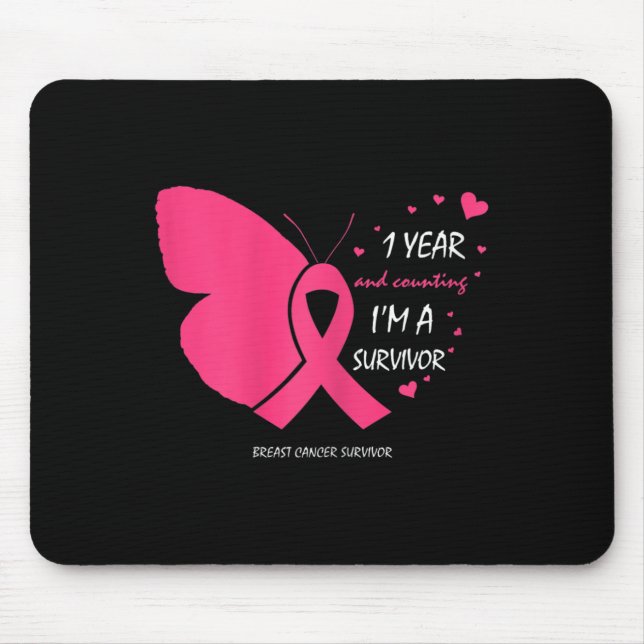 Mousepad Presentes De Sobrevivência Rosa Isentos De Cancer  (Frente)
