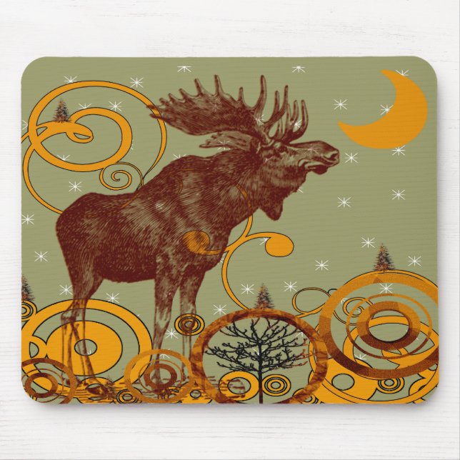 Mousepad Presentes de Vintage Moose (Frente)