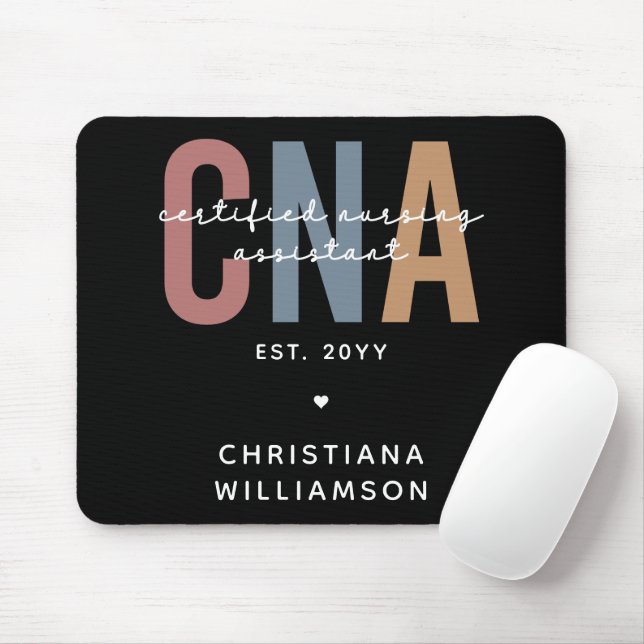 Mousepad Presentes do Assistente de Enfermagem Certificado  (Com mouse)