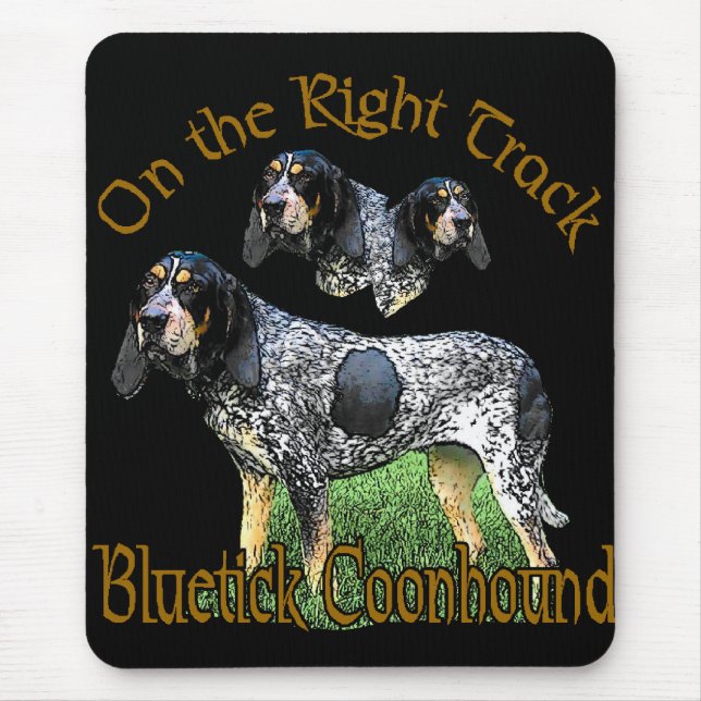 Mousepad Presentes do Bluetick Coonhound (Frente)