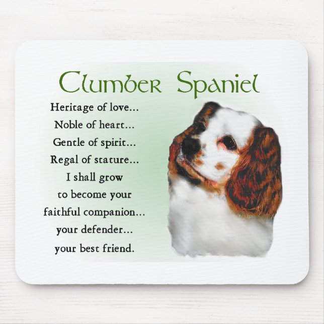 Mousepad Presentes do Clumber Spaniel (Frente)