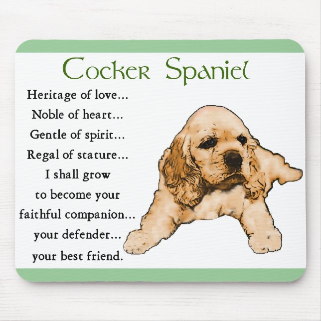 Mousepad Presentes do Cocker Spaniel (Frente)