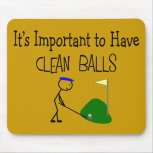 Mousepad "Presentes do humor do golfe das BOLAS LIMPAS" do