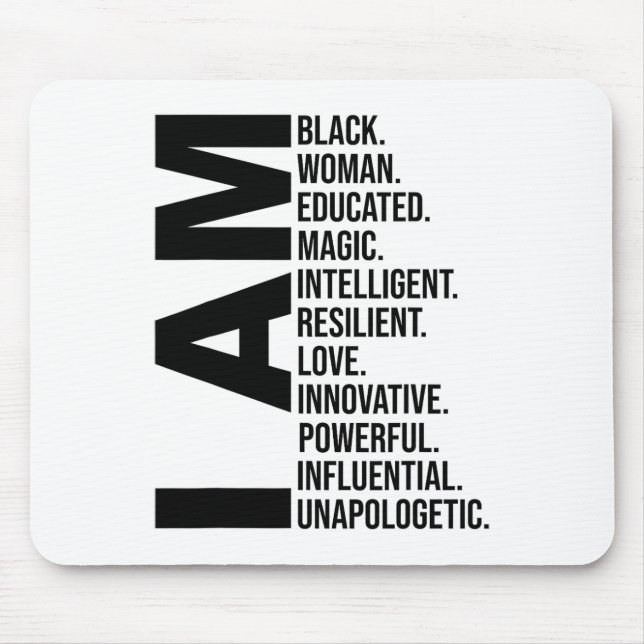 Mousepad Presentes do Mês da História Negra para Mulheres E (Frente)