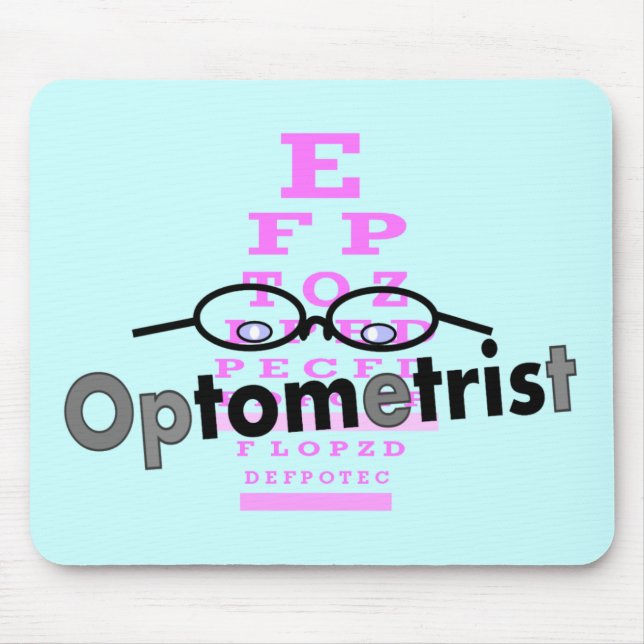 Mousepad Presentes do optometrista, Eyeglasses e design de (Frente)
