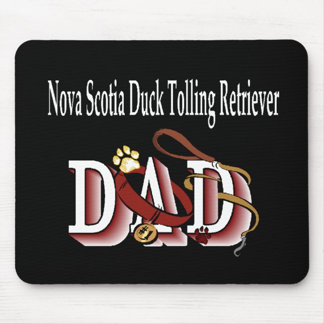 Mousepad Presentes do Pai de Retriever com Tolling Duck da  (Frente)