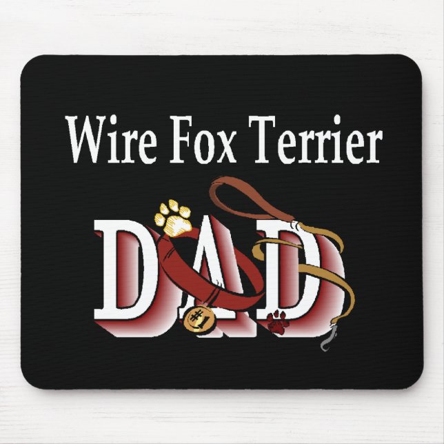 Mousepad Presentes do Pai de Terrier Fox com Fio (Frente)