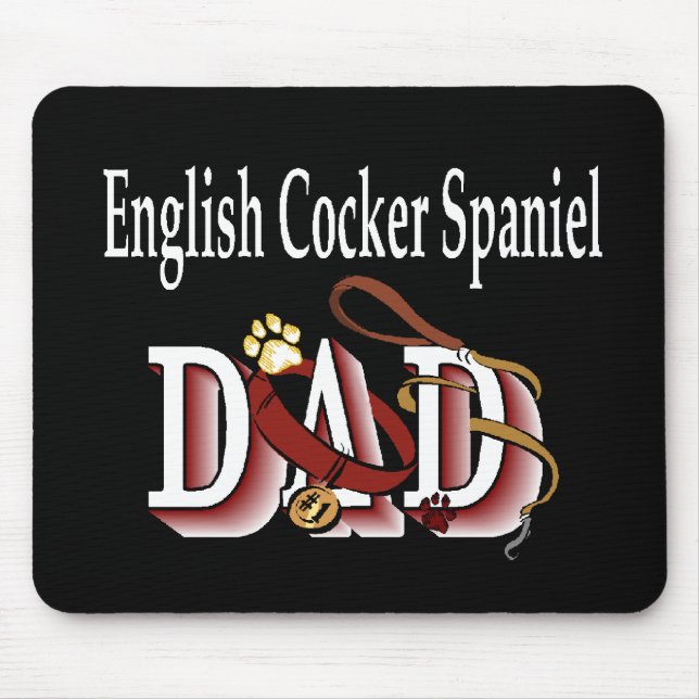 Mousepad Presentes do PAI Inglês Cocker Spaniel (Frente)