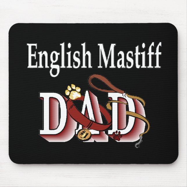 Mousepad Presentes do Pai Mastiff Inglês (Frente)
