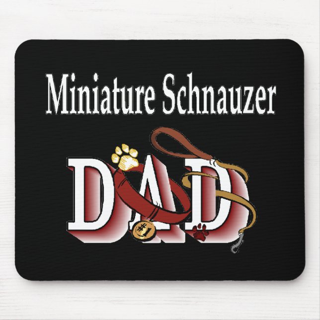Mousepad Presentes do Pai Miniatura Schnauzer (Frente)