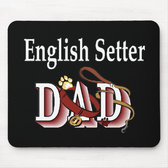 Mousepad Presentes do Pai Setter Inglês (Frente)