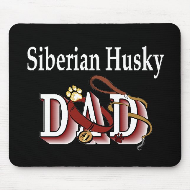 Mousepad Presentes do Pai Siberiano Husky (Frente)