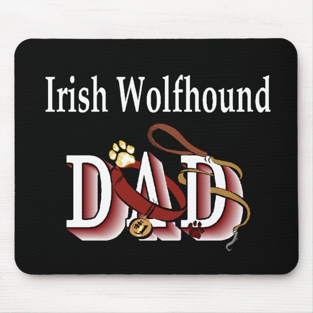 Mousepad Presentes do Pai Wolfhound irlandês (Frente)