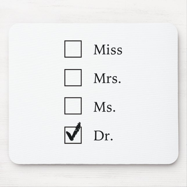 Mousepad Presentes do PhD para mulheres (Frente)