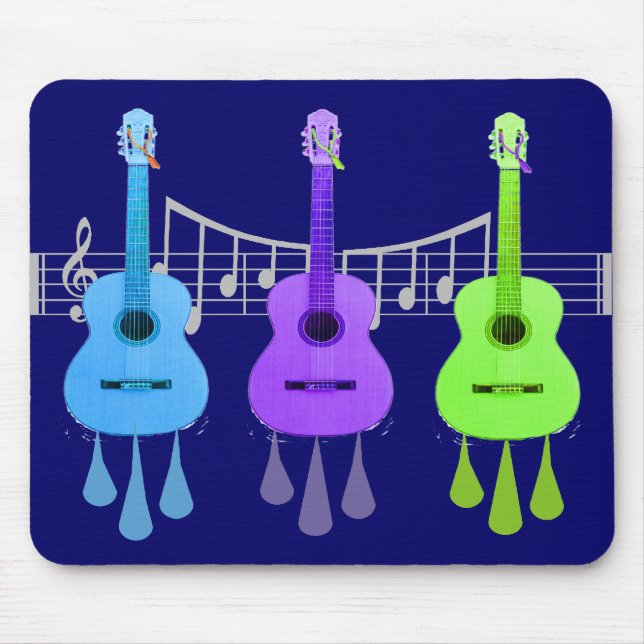 Mousepad Presentes dos amantes da guitarra (Frente)