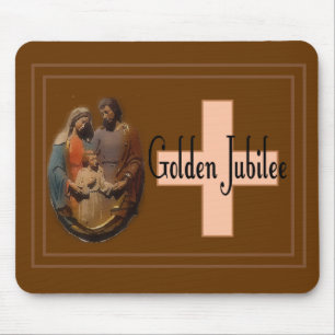 Mousepad Presentes dourados do jubileu para freiras