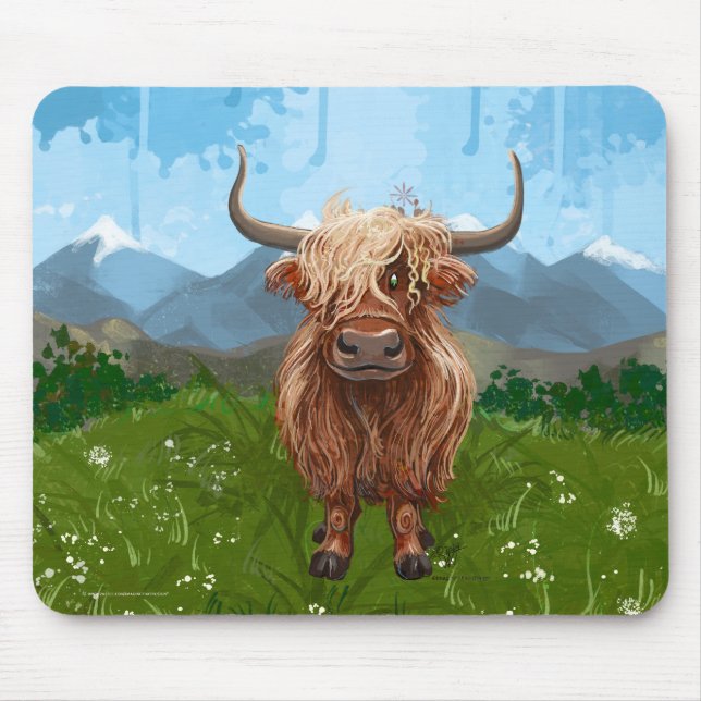 Mousepad Presentes e acessórios para vacas do Highland (Frente)