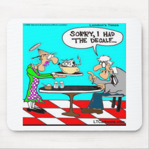 Mousepad Presentes e Camisetas de Vaca Engraçada com Café E