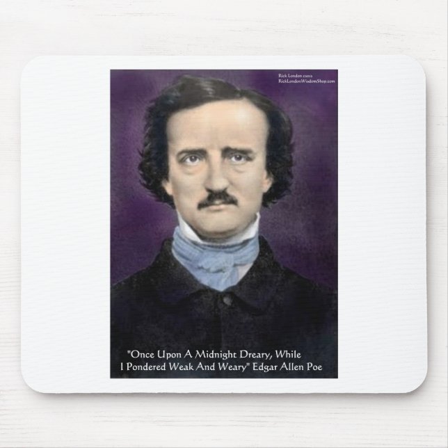 Mousepad Presentes e Cartões com Citações de Edgar Allan Po (Frente)