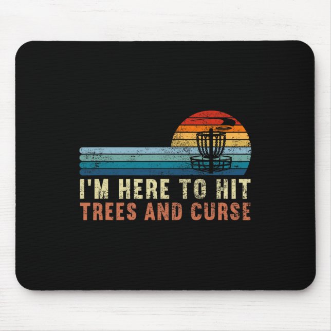 Mousepad Presentes Engraçados de Golfe de Disco Estou Aqui  (Frente)