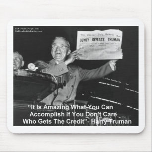 Mousepad Presentes Engraçados Dewey Derrota Truman Camiseta