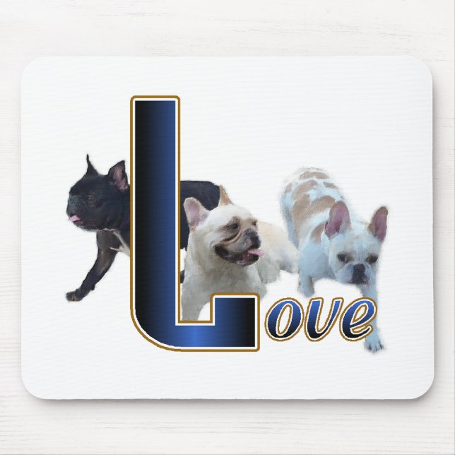 Mousepad Presentes Franceses para Bulldog (Frente)
