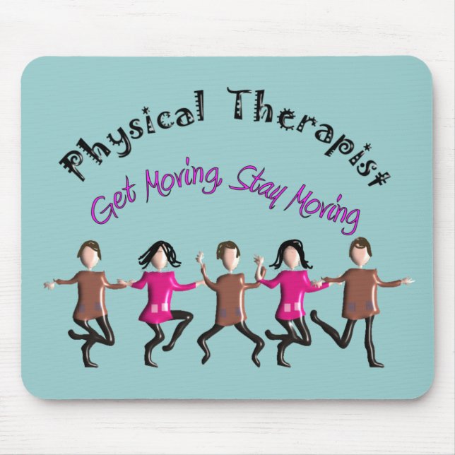 Mousepad Presentes "Get movente, mover-se do fisioterapeuta (Frente)