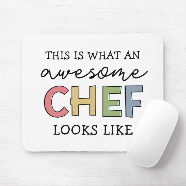 Mousepad Presentes incríveis de chef | Melhor Chef Engraçad (Com mouse)