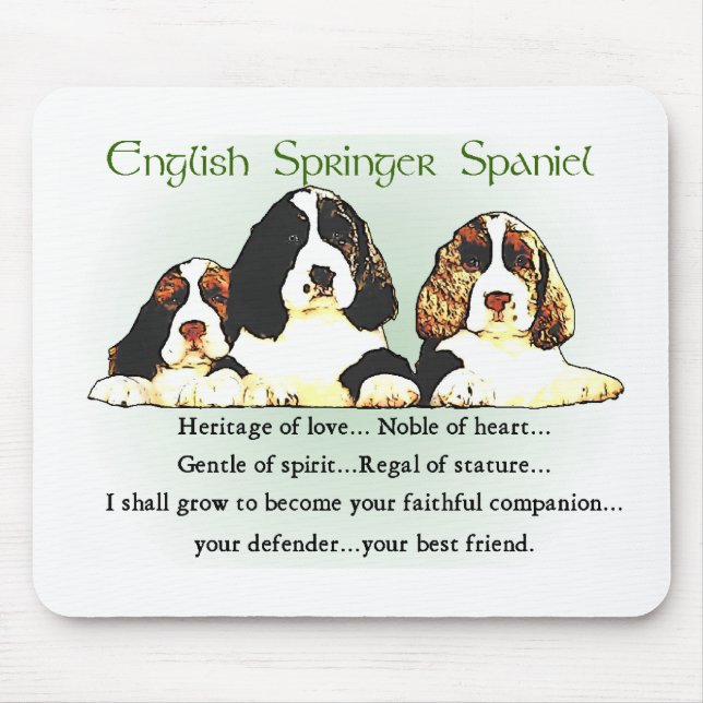 Mousepad Presentes Ingleses do Springer Spaniel (Frente)