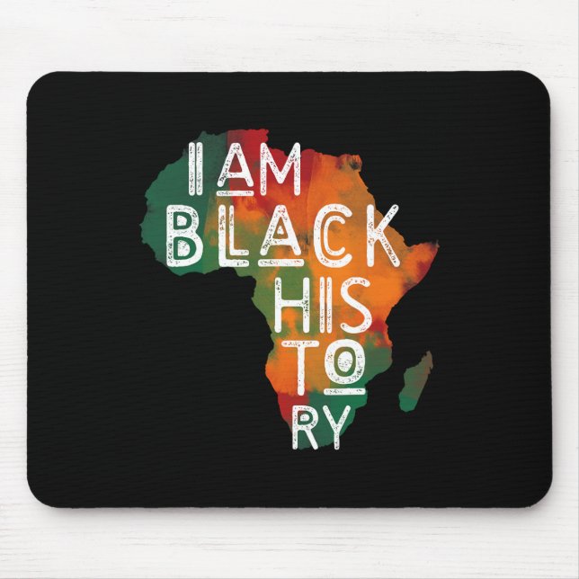 Mousepad Presentes Orgulho Negro Eu Sou História Negra Amer (Frente)