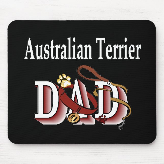 Mousepad Presentes Pai de Roupa Terrier australianos (Frente)