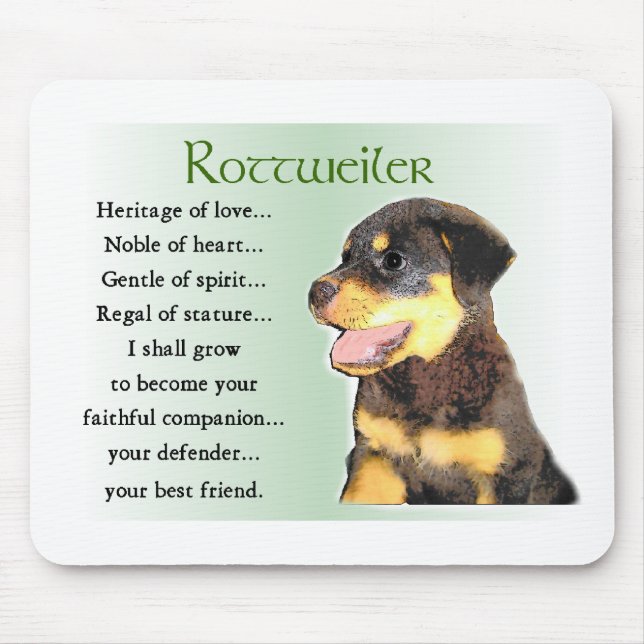 Mousepad Presentes para Amantes de Rottweiler (Frente)